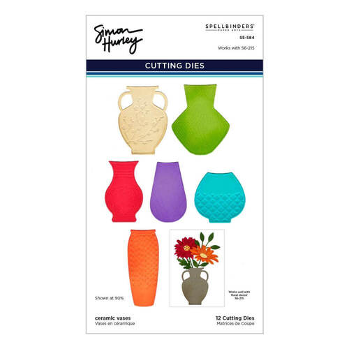 Spellbinders Etched Dies By Simon Hurley - Ceramic Vases - Photosynthesis S5584