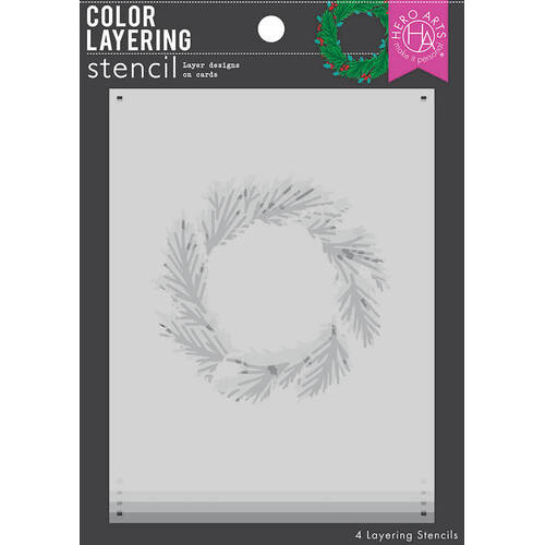 Hero Arts Color Layering Stencil - Wreath SA199