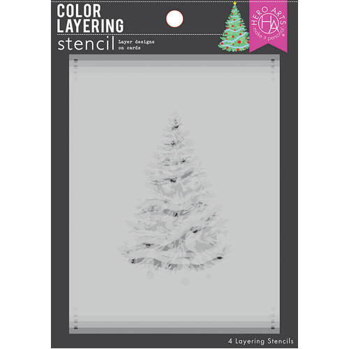 Hero Arts Color Layering Stencil - O Christmas Tree SA200