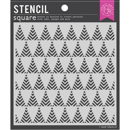 Hero Arts Stencil - ZigZag Trees SA201