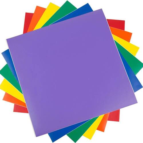 Silhouette Vinyl Sampler Pack 12"X12" 6/Pkg - Red, Orange, Yellow, Green, Blue, Violet (on A Roll)