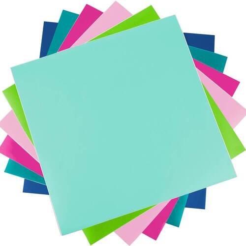 Silhouette Vinyl Sampler Pack 12"X12" 6/Pkg - Lt Grn, Mint, Lt Pnk, Dk Pnk, Teal, Navy (on A Roll)