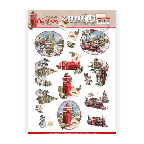 Amy Design Decoupage Nostalgic Christmas 3D Push Out - Christmas Train SB10485