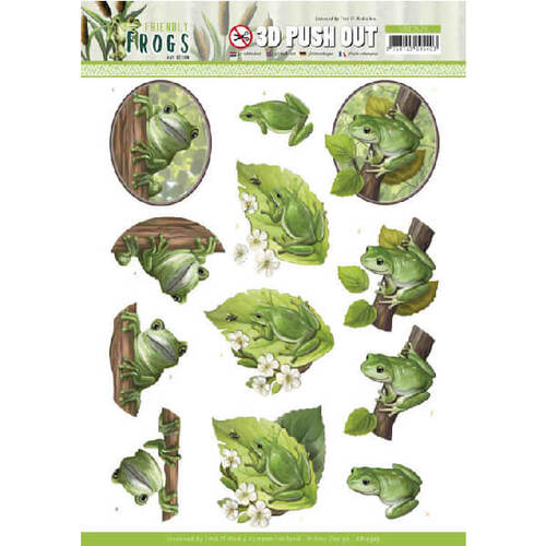 Amy Design Friendly Frogs 3D Push Out - Tree Frogs SB10523
