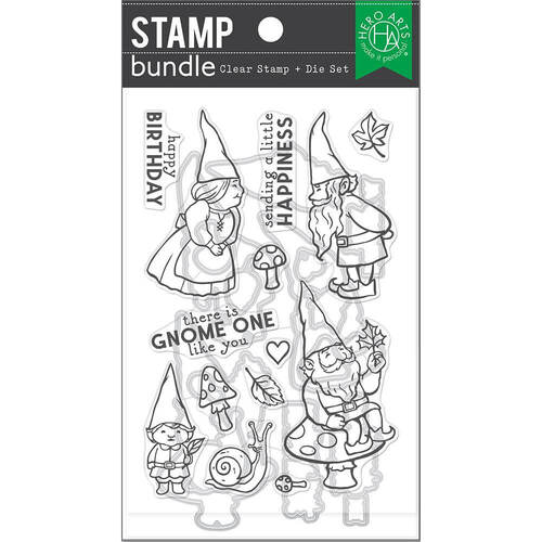 Hero Arts Clear Stamps and Dies - Happy Gnomes SB382