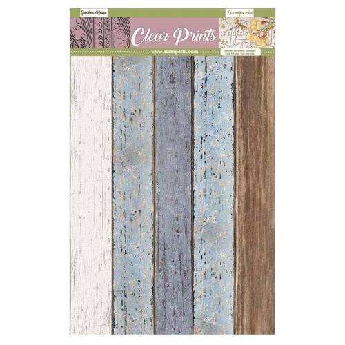 Stamperia Pack 6 assorted acetate sheets - Romantic Garden House SBA420