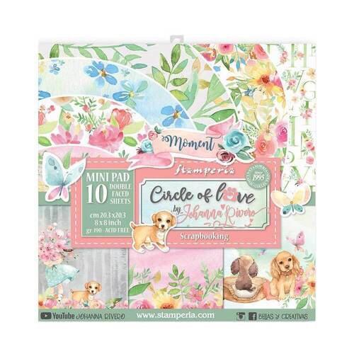Stamperia Double-Sided Paper Pad 8"X8" 10/Pkg - Circle Of Love (10 Designs/1 Each)
