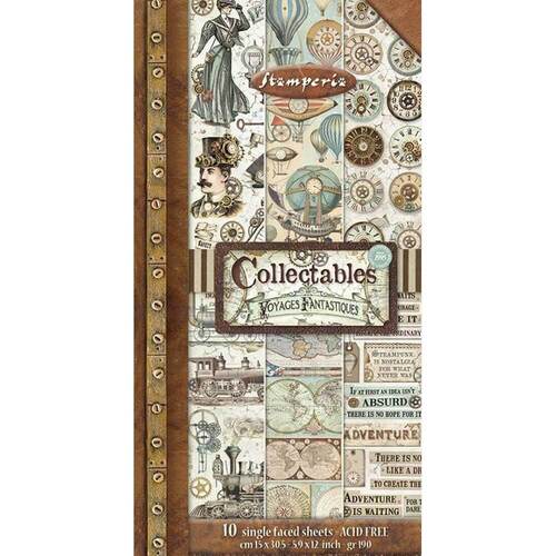 Collectables Single-Sided Paper 6"X12" 10/Pkg - Voyages Fantastiques (10 Designs/1 Each)