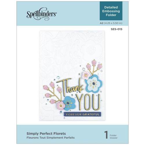 Spellbinders Embossing Folder - Simply Perfect Florets SES015