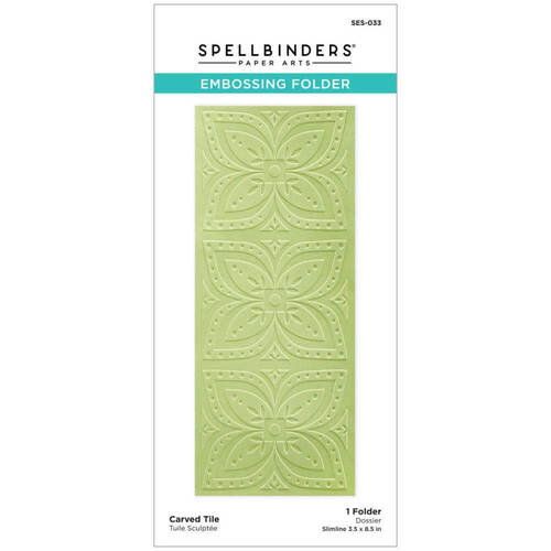 Spellbinders Embossing Folder - Carved Tile - Be Bold SES033