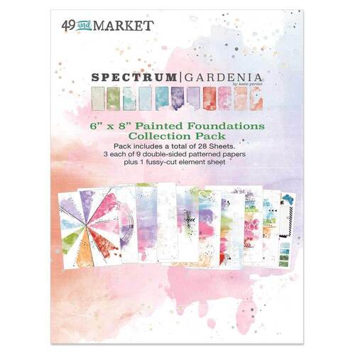 49 And Market Collection Pack 6"X8" - Spectrum Gardenia Painted Foundations