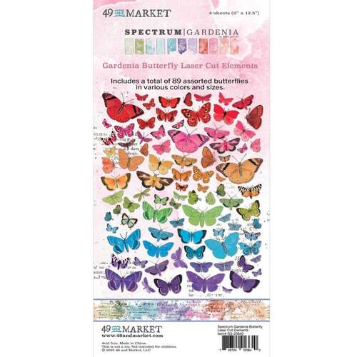 49 and Market Spectrum Gardenia Laser Cut Outs - Butterfly