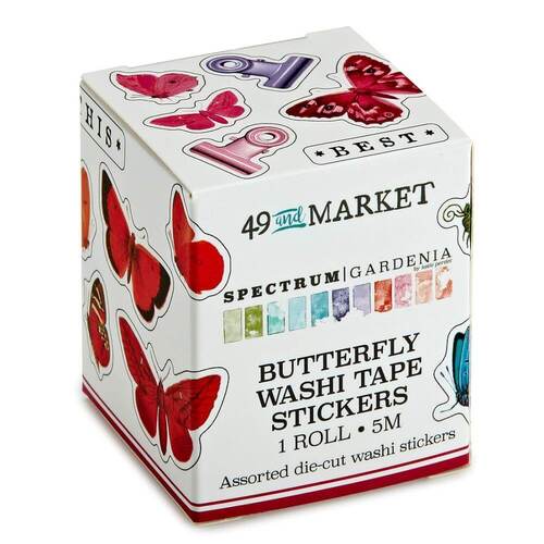49 And Market Washi Sticker Roll - Spectrum Gardenia Butterfly