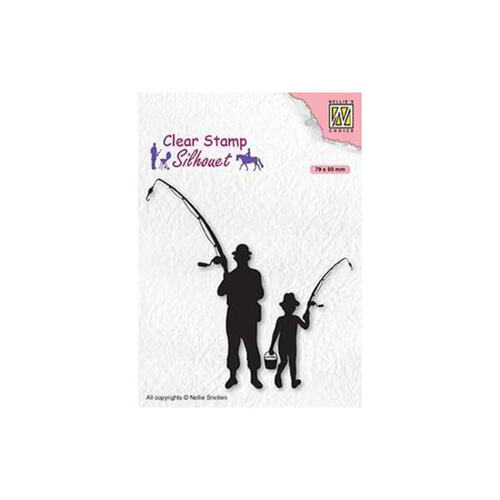 Nellie Snellen Clear Stamps Silhouettes - Fisherman SIL073