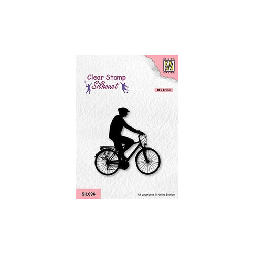 Nellie Snellen Clear Stamp Silhouet Sports - Cycling SIL096