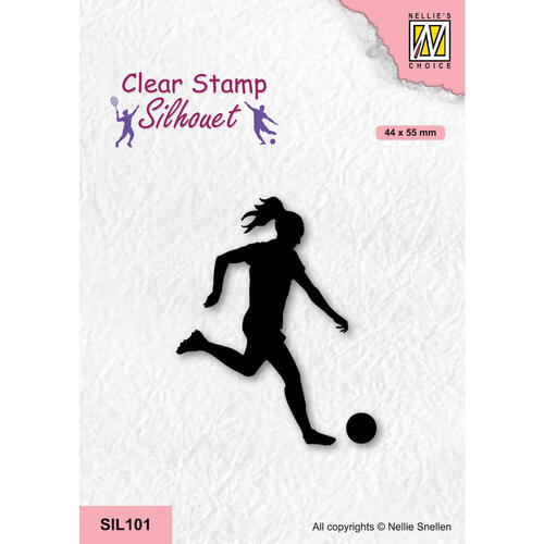 Nellie Snellen Clear Stamp Silhouet Sports - Woman Soccer SIL101