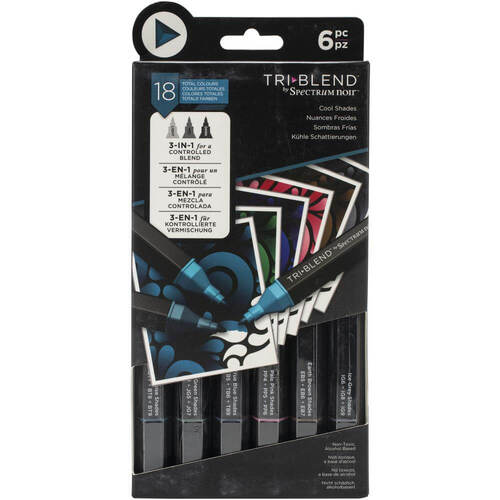 Spectrum Noir Triblend Markers 6pc - Cool Shades SNTBLE6-CSHA6