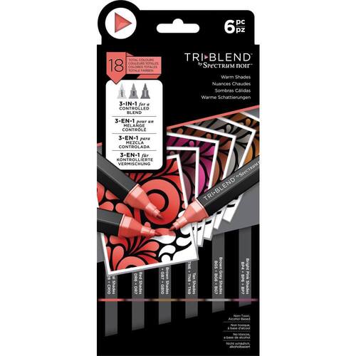 Spectrum Noir Triblend Markers 6pc - Warm Shades SNTBLE6-WSHA6