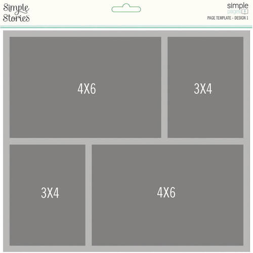 Simple Stories Simple Pages Page Template - (1) 2-3"X4" & 2-4"X6"