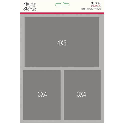 Simple Stories Simple Pages Page Template - (1) 2-3"X4" & 1-4"X6"