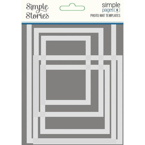 Simple Stories Simple Pages Photo Mat Templates 5/Pkg - 2"X3", 3"X3", 3"X4", 4"X4" & 4"X6"