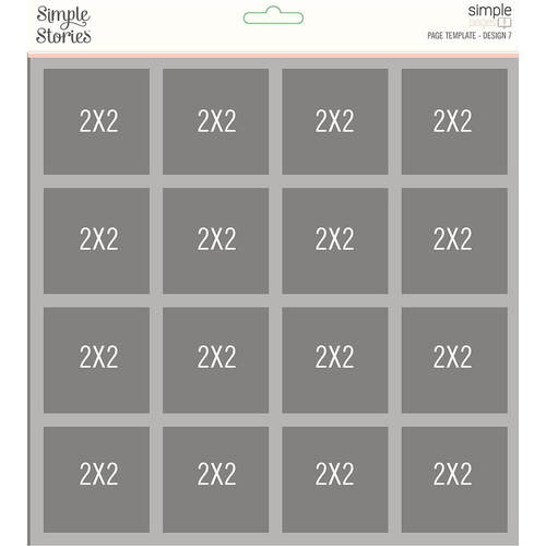 Simple Stories Simple Pages Page Template - (1) 16-2"X2"