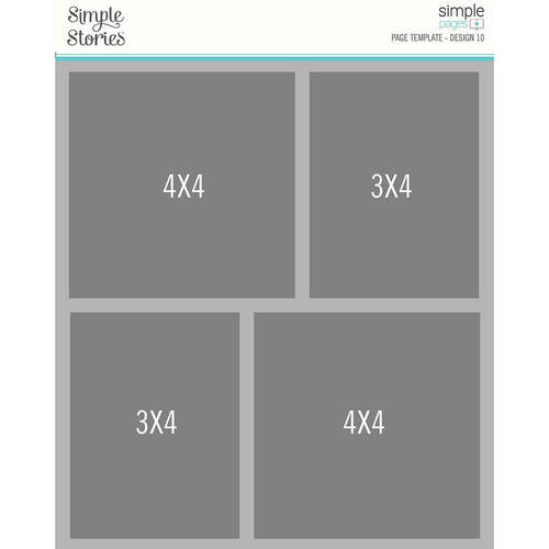 Simple Stories Simple Pages Page Template - (1) 2-4"X4" & 2-3"X4"