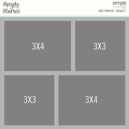 Simple Stories Simple Pages Page Template - (1) 2-3"X4" & 2-3"X3"