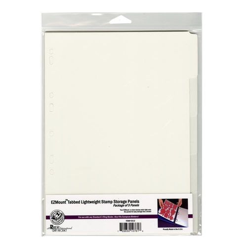 Crafter's Companion - EZMount Tabbed Lightweight Stamp Storage Panels 5/Pkg