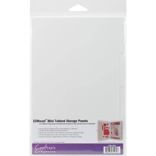 Crafter's Companion - Tabbed Mini Stamp Storage Panels 4/Pkg