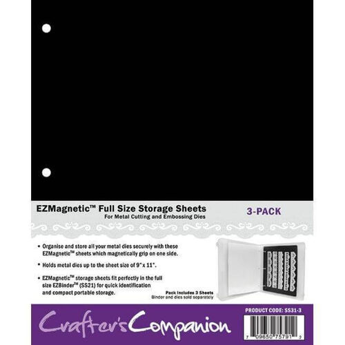 Crafter’s Companion - EZ Magnetic Storage Panels Sheets - 8.5" x 11" (3pk)