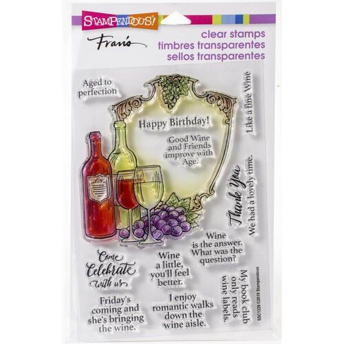 Stampendous Perfectly Clear Stamps - Wine Frame SSC1329