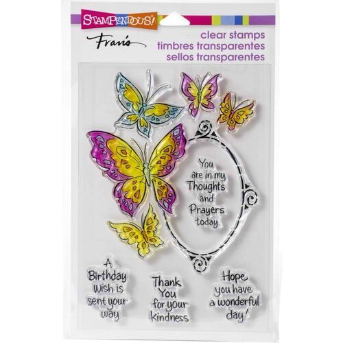 Stampendous Perfectly Clear Stamps - Butterfly Frame