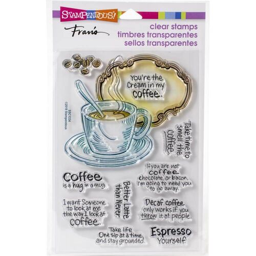 Stampendous Perfectly Clear Stamps - Coffee Frame SSC1334