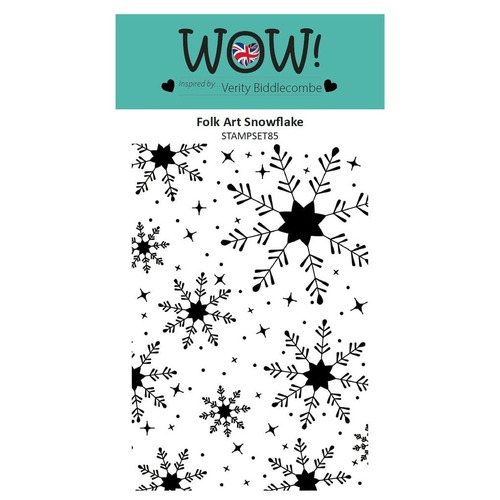 Wow! Embossing Clear Stamps (A6) - Folk Art Snow Flake (by Verity Biddlecombe)
