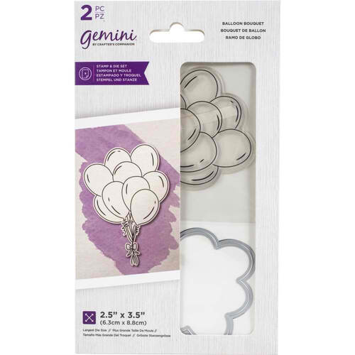 Crafter's Companion Gemini Clear Stamps & Dies - Balloon Bouquet