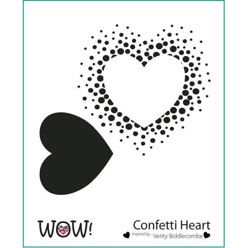 Wow! Embossing Stencil - Confetti Heart (by Verity Biddlecombe)