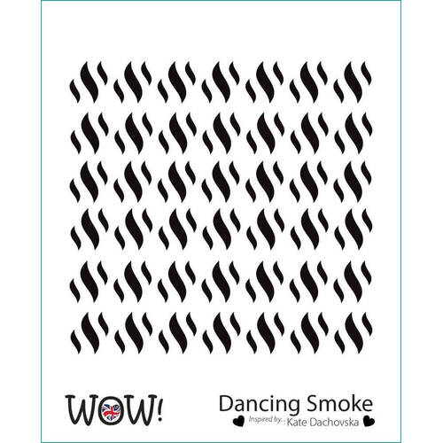 Wow! Embossing Stencil - Dancing Smoke (by Katerina Dachovska)