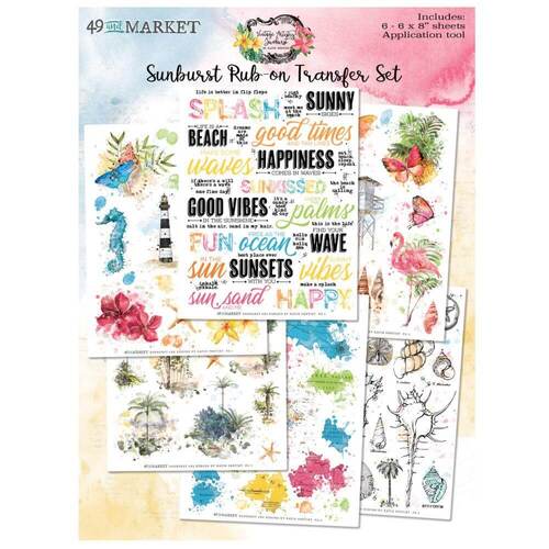 49 And Market Rub-Ons 6"X8" 6/Sheets - Vintage Artistry Sunburst
