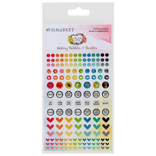 49 And Market Vintage Artistry Sunburst Stickers - Wishing Bubbles & Baubles