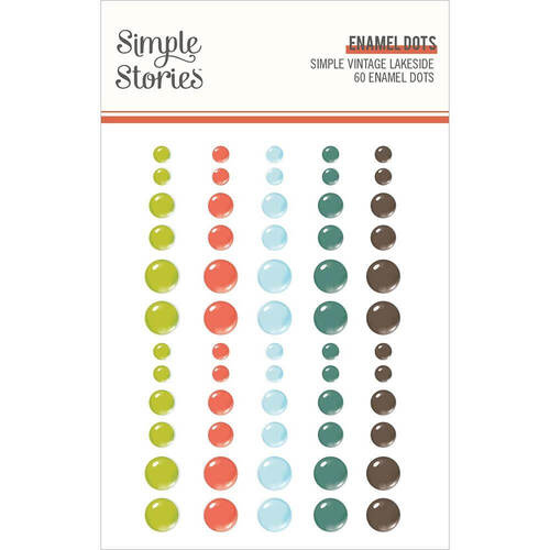 Enamel Dots Embellishments 60/Pkg - Simple Vintage Lakeside