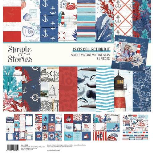 Simple Stories Collection Kit 12"X12" - Simple Vintage Vintage Seas