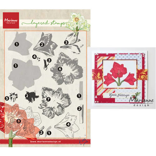 Marianne Design - Clear Layering Stamp - Tiny's Amaryllis TC0860