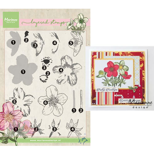 Marianne Design - Clear Layering Stamp - Tiny's Helleborus TC0861