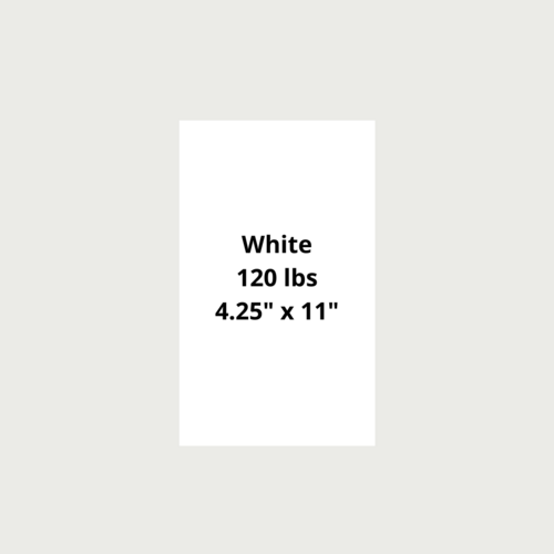 Gina K Designs Cardstock Tall 4.25" x 11" - White 120 lbs