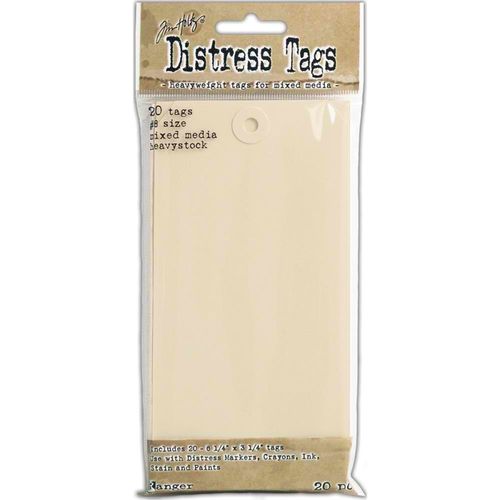 Tim Holtz Mixed Media DISTRESS TAGS Size #8 20/Pkg TDA53828