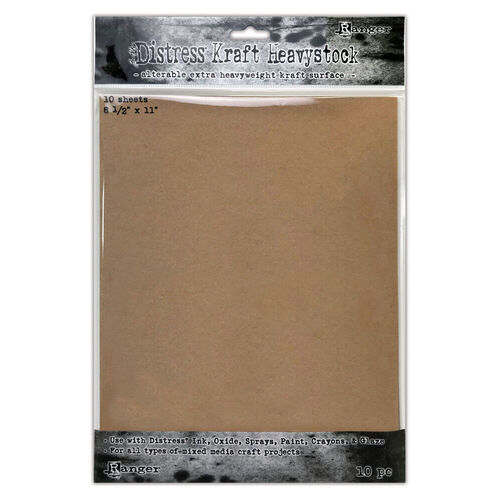 Tim Holtz Distress Heavystock - Kraft 8.5x11 (10 Pack) TDA76384