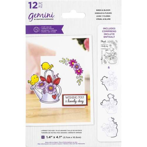 Crafter's Companion Gemini Stamps & Dies - Birds & Bloom