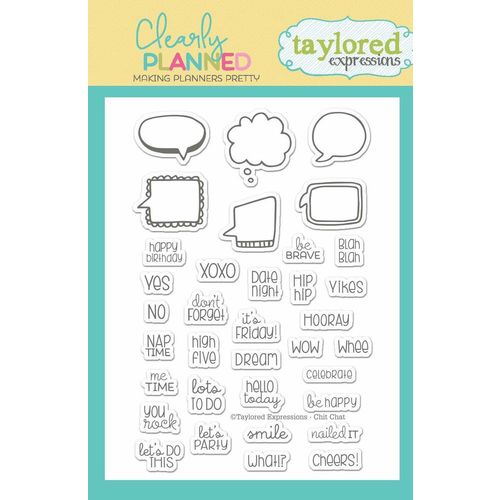 Taylored Expressions Planner Stamps - Clearly Planned - Chit Chat - TECP11 (Discontinued)
