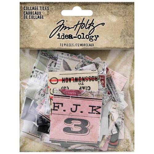 Tim Holtz Idea-Ology - Collage Tiles (72/Pkg) TH94217